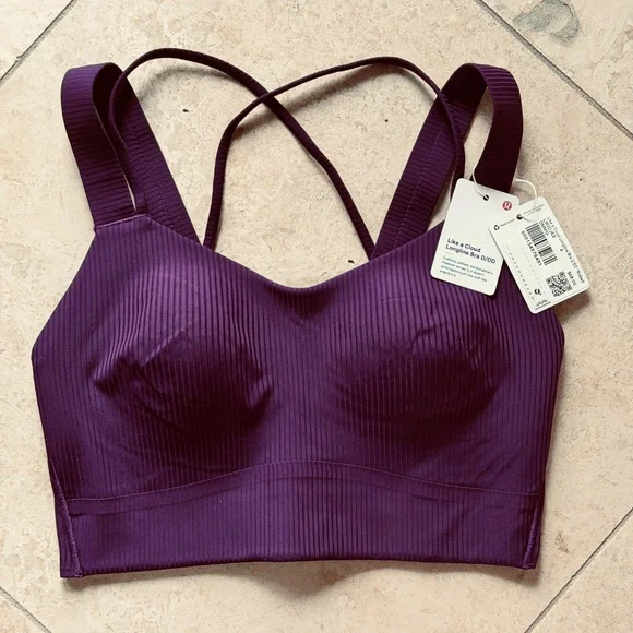 LULULEMON | Like a Cloud Ribbed Longline Bra – Light Support, D/DD Cup, Size 4 - Picture 5 of 8